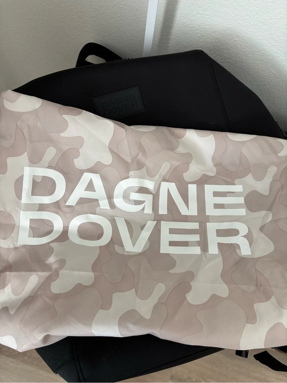 Dagne Dover Black Neoprene diaper bag